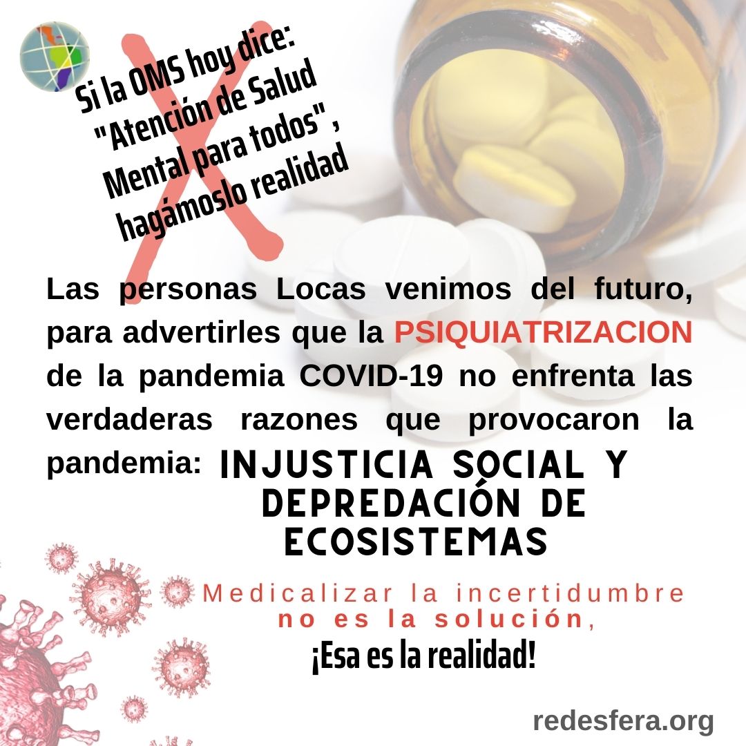 LaRedesfera's tweet photo. 🚨#DiaMundialDeLaSaludMental: Debemos encontrar maneras no capitalistas de existir si pretendemos sobrevivir como especie.  El capitalismo depreda, explota, extermina, patologiza y PSIQUIATRIZA.

🔥#LocuraLatina #JusticiaSocial en #SaludMental✊🏾 https://t.co/Ys8ROB4Fzi