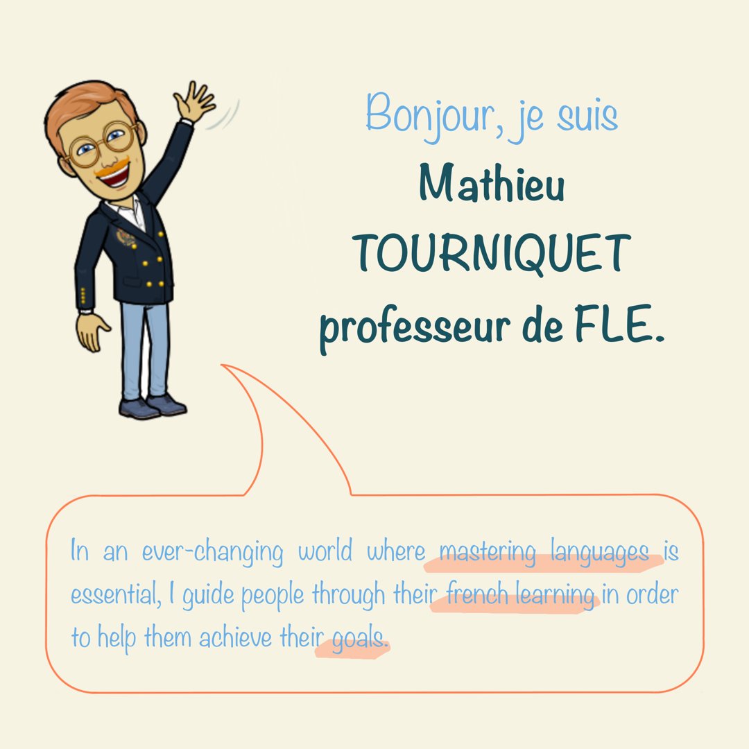 FRENCY_Learning's tweet image. Let me introduce myself, I am Mathieu a French teacher living in the North of France. I am here to help you learn french effectively. Follow me on Instagram, check my blog and if you want book an online lesson. #teacher #french #learningfrench #tips