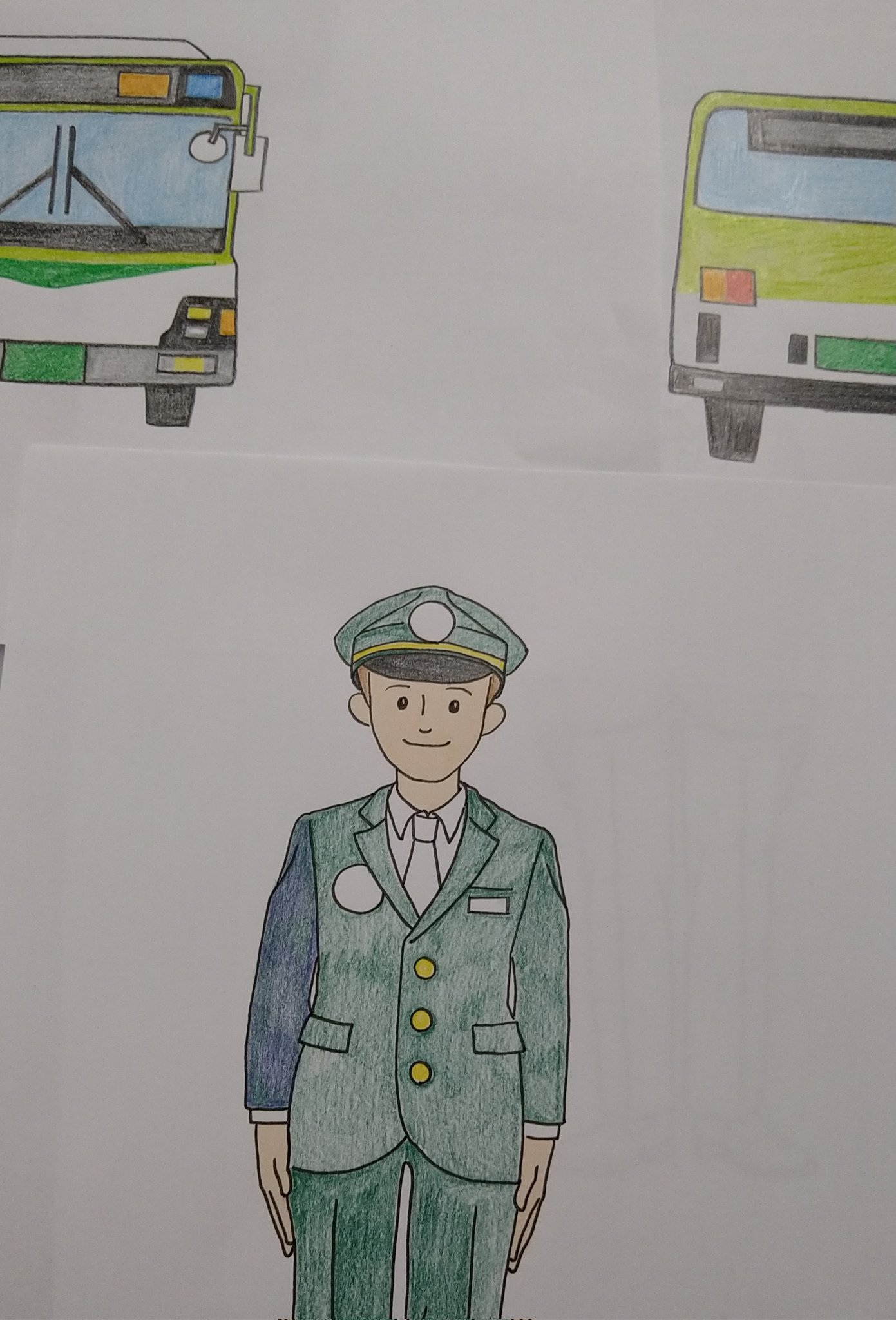 バル 運転手さんの制服 乗り物描いてたら柔らかいものが描きたくなって F 制服 スーツ いいですね お絵描き好きさんと繋がりたい イラスト好きさんと繋がりたい アトリエの系譜 ストックイラスト ストック初心者クラブ 制服 バス T