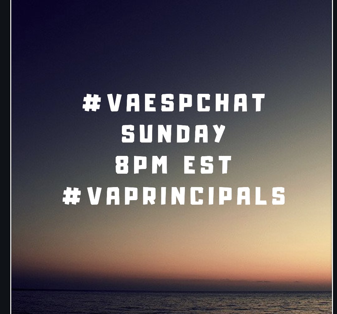 #VAESPChat tonight, Sunday @8pmEST. Topic: Leading <a href="/JohnCMaxwell/">John C.Maxwell</a> @DrJohnTharp <a href="/FCPSSupt/">fcpssupt</a> @LIBPrincipal <a href="/DrChrisLongo/">Dr. Chris Longo</a> <a href="/CSMeyrick/">Chris Meyrick</a> <a href="/SpringRunSTEAM/">Christopher Hart</a> <a href="/JimWichman/">Jim Wichman, Ed.S</a> <a href="/Kverhapp/">Kathy Verhappen</a> <a href="/PrincipalKap/">J. Kapuchuck</a> <a href="/LKapuchuck/">Leslie Kapuchuck, Ed.D.</a> <a href="/j_kaps07/">Jonelle Kapsalos</a> <a href="/supervxn/">Noa Lahav, Tech Innovation 🇮🇱 🎗</a> <a href="/elonmusk/">Elon Musk</a> <a href="/markrendell31/">mark rendell</a> <a href="/_MarkMcElwee/">Mark McElwee</a> <a href="/tepsamark/">Mark Terry</a> @LeadingUBMS