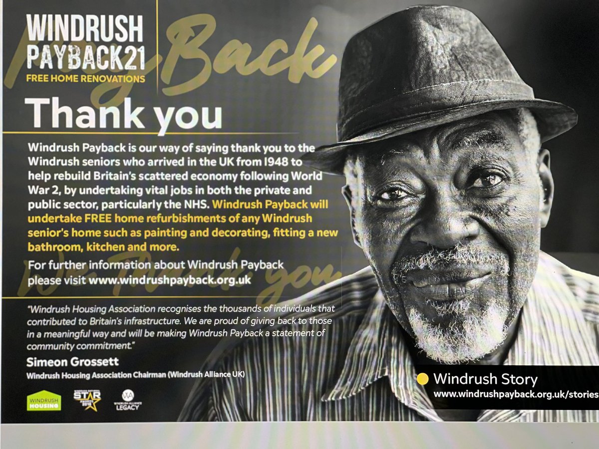 windrush_uk's tweet photo. It’s Black History Month and we are launching Windrush Payback tomorrow. Remembering the Windrush seniors our trail blazers and pioneers. We owe our success and opportunities to these brave men and women. Thank you https://t.co/nYnyJAwfHD