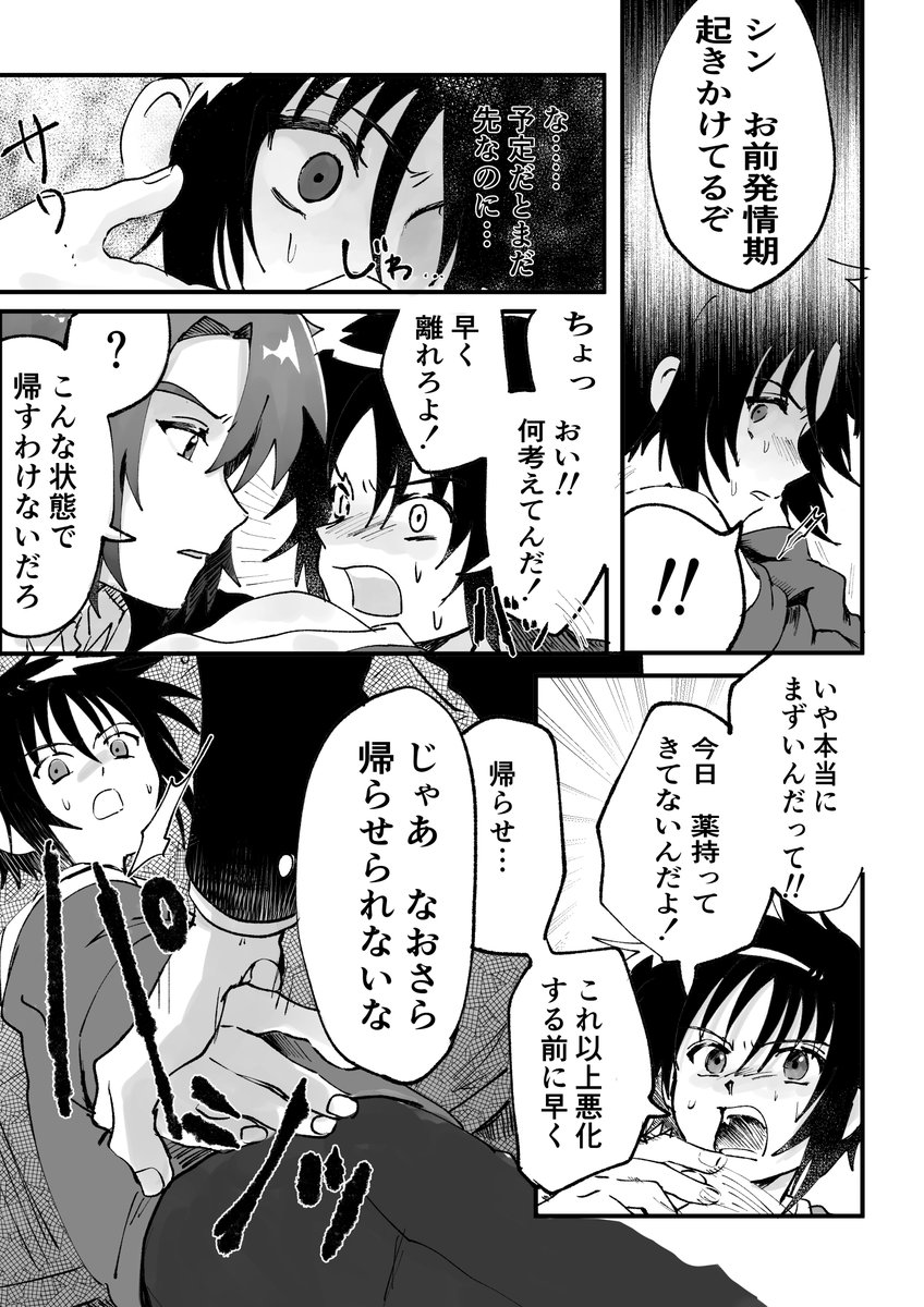 ちょもちゃから!これでお分かりかと思いますが、2人ともオメガバなんです。アスシンオメガバ合同誌じゃん…
すれ違うアスシンが大好物なので高笑いが止まらなかったですわね〜
個人的に、俺のせいじゃないって言うザラとえ、なんで…?ってなってるザラが最高に好き。エル王マジたまげて腰抜かした 