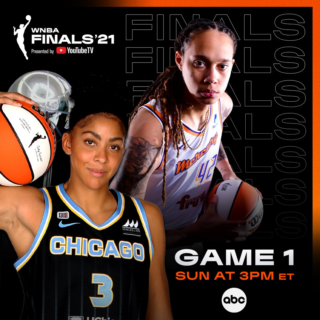 History will unfold.

Watch the No.5 <a href="/PhoenixMercury/">Phoenix Mercury</a> battle the No.6 <a href="/chicagosky/">Chicago Sky</a> in Game 1 of the #WNBA Finals at 3pm/ET on ABC 😤

LET'S GOOOOOOO!!