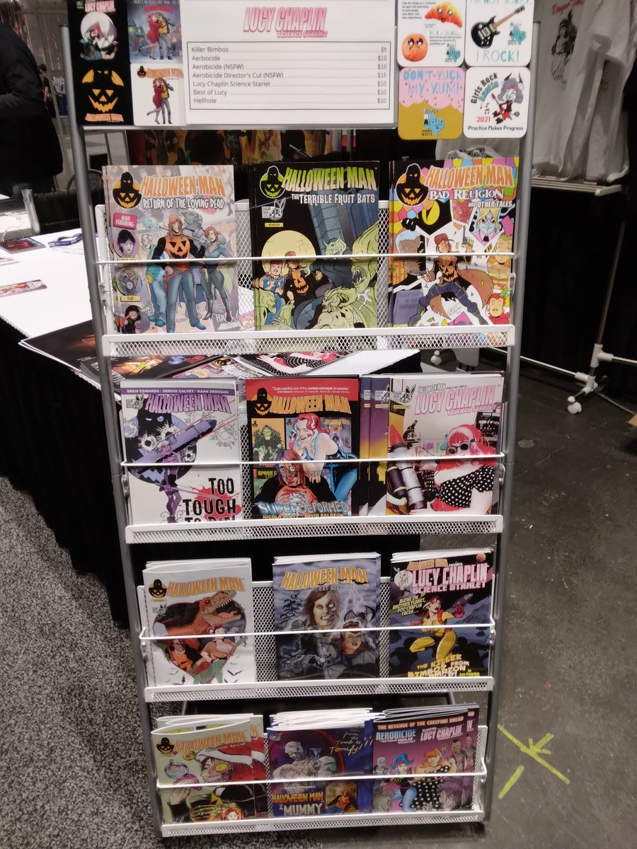 Final day of the show. Come by Booth 1847 for deals. #smallpresscomics #newyorkcomiccon #halloweenman