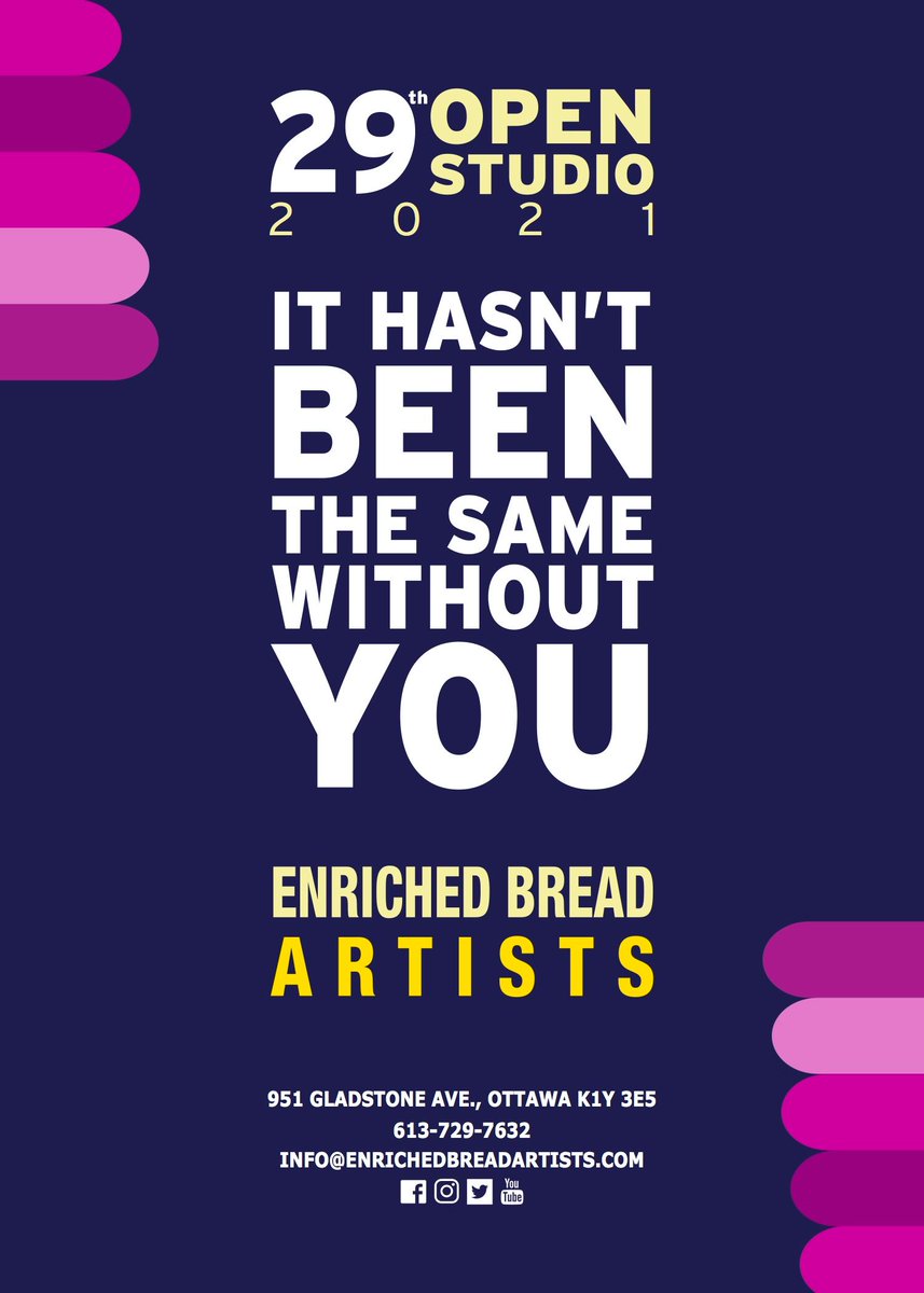 enrichedbread's tweet image. EBA invites you to visit It Hasn’t Been the Same Without You, their 29th annual Open Studio. Starting October 21st, EBA is thrilled to reopen the doors of their historic Gladstone Avenue location to the public, with appropriate precautions.
To register: buff.ly/3Djg9HO
