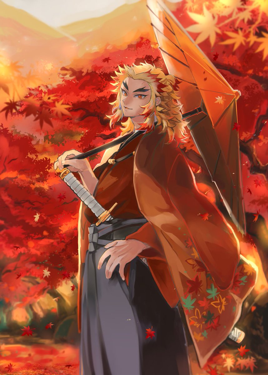 煉獄杏寿郎 「🍁 」|伊吹蓮のイラスト