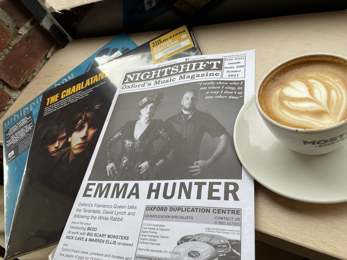 MarkHeelis's tweet photo. Lazy Sunday mornings in @TruckMusicStore - tasty @MostroCoffee and 2 classic 90s re-releases @thecharlatans and @WhippingBoyBand. Great to see @NightshiftMag back in print too https://t.co/SVCslyiedS