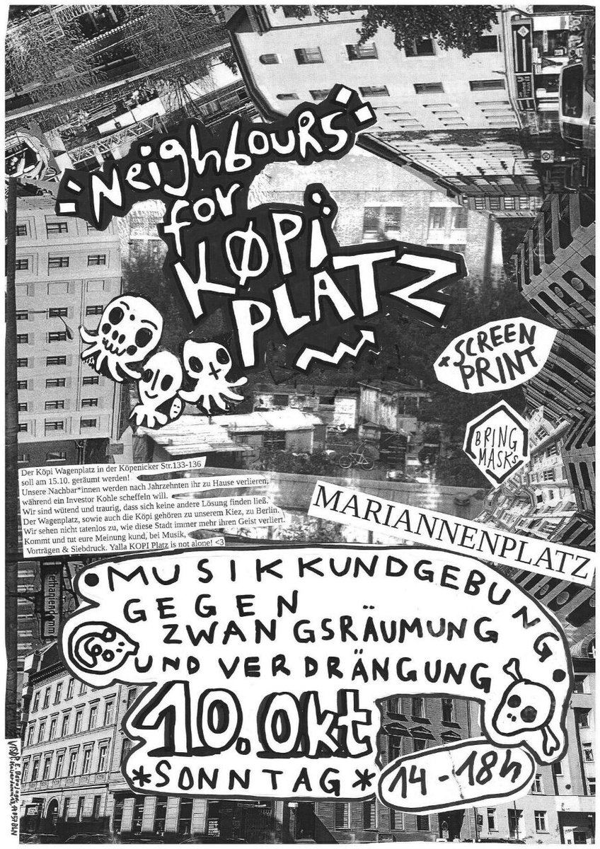 Good morning! 
Everyone who got arrested last
night is free!.
#liebig34 #KöpiBleibt #b0910 #b1010
Today in marian Platz: