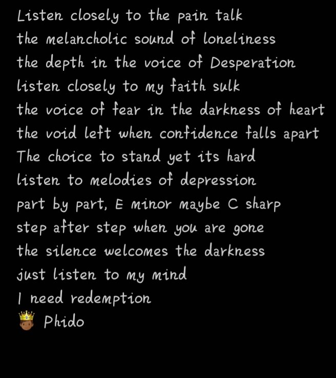 Thisphido's tweet photo. The Depth of Desperation in art.
Redemption in Progress  🕊🖤 https://t.co/dtpSWIhHru