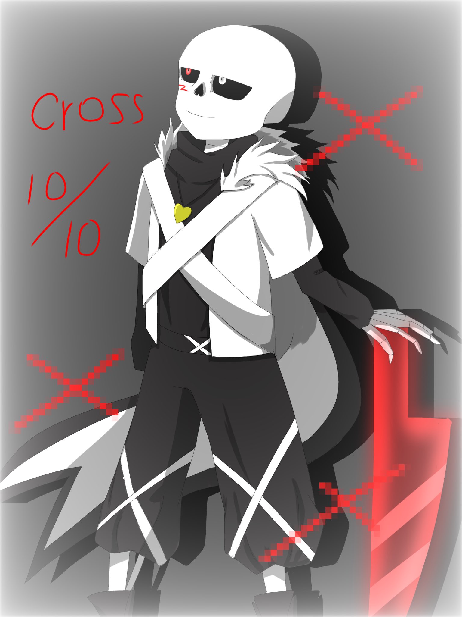 Nマホ イラスト 10月10日はcrossの誕生日 クロスサンズ イラスト Undertaleau T Co Xae6nqfta2 Twitter