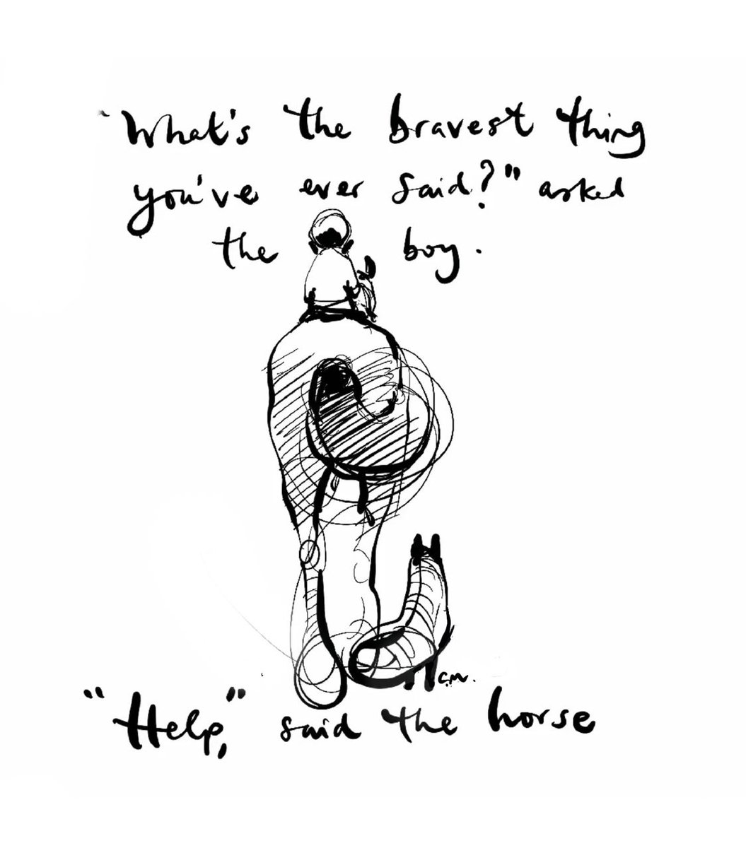 Today is #WorldMentalHealthDay Let's not be afraid to ask for help, and let's be generous in its offering 😊  Image courtesy of Charlie Mackesy from his book 'The Boy, the Mole, the Fox and the Horse'.