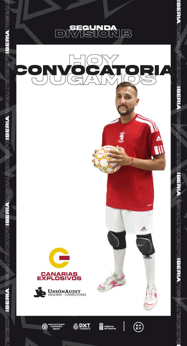IberiaToscal's tweet photo. HOY JUGAMOS | SEGUNDA DIVISIÓN B

2. @Garoe21
3. @Aleeherreraa3
4. @Ivanlor0
6. @Josejuanreyes1
7. @Berto_90
9. @pel8_
10. @Ar19Mauro
13.  @JosueCancio013 
16. Antonio
17. @FelipeVR7
23. Edu "Fly"
27. @juanan77_93

🕔 13:00
📍 Quico Cabrera

⬇️Streaming⬇️
https://t.co/2bkSUW2lus https://t.co/MMguPYjRBv