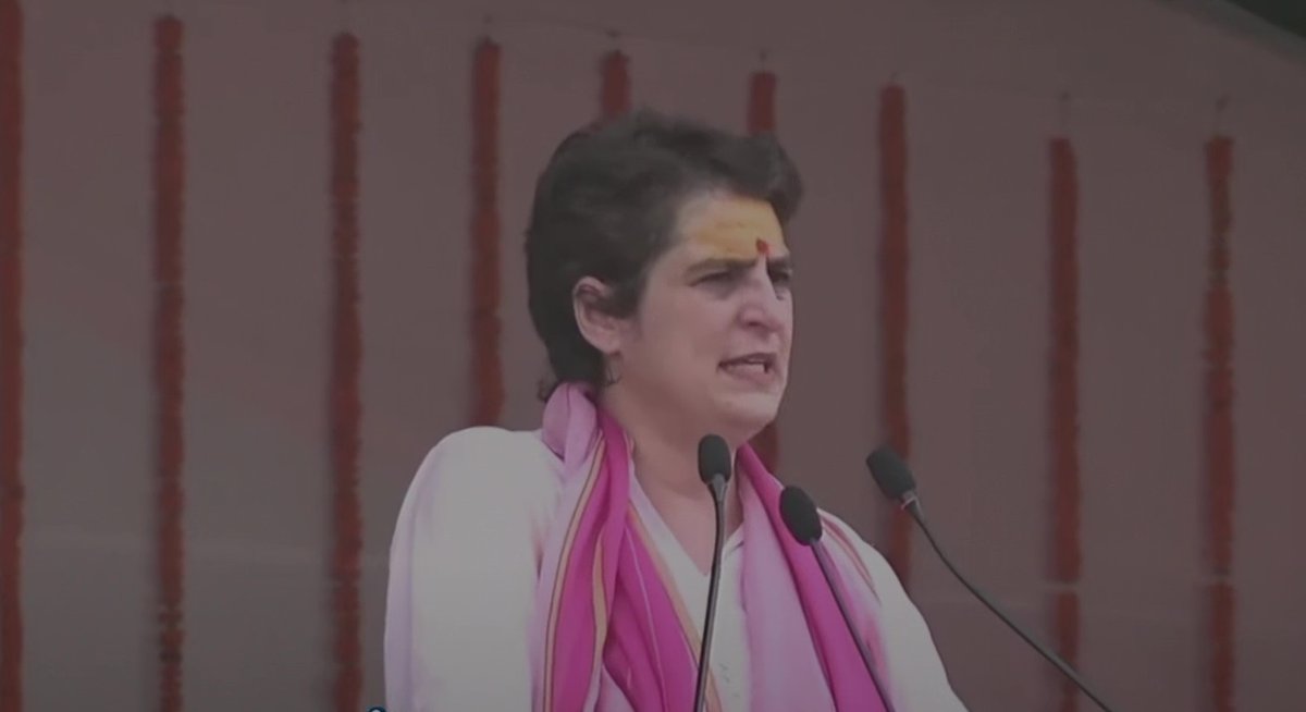 Modi Ji bought two aircraft for himself for Rs 16,000 crores last year. He sold the entire Air India of this country for just Rs 18,000 crores to this billionaire friends: Congress leader Priyanka Gandhi Vadra at 'Kisan Nyay' rally in Varanasi