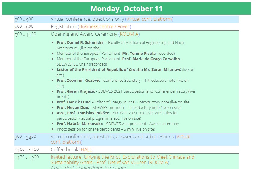 16th #sdewes Conference: Today we start with the Opening and Award Ceremony followed by two invited lectures, check out the schedule 👉 bit.ly/2YAaY7u

<a href="/nduic/">Neven Duїc 🇪🇺🇺🇦🇬🇪🇲🇩</a> <a href="/siir_kilkis/">Siir Kilkis</a> <a href="/ProfHLund/">Henrik Lund</a> <a href="/mgracacarvalho/">Maria Graça Carvalho</a> <a href="/BrianVad/">Brian Vad Mathiesen 🇩🇰🇺🇦</a> <a href="/ChristianOnRE/">Christian Breyer 🦣</a> <a href="/gokraja/">Goran Krajacic</a> <a href="/poulalberg/">Poul Alberg Østergaard</a> <a href="/PetarSabev/">Petar Sabev Varbanov</a>