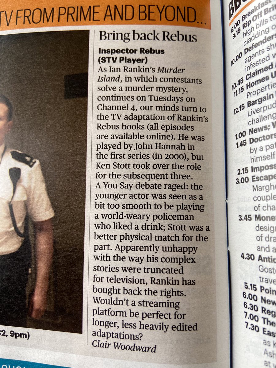 And elsewhere on the TV pages… 🤔