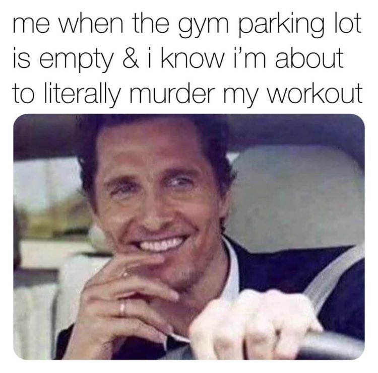 MMGHouston's tweet photo. Alright, alright, alright!! ๐ช๐ป
#matthewmcconaughey #alrightalrightalright #gymparkinglot #emptygymparkinglot #gym #fitnessrow #muscles #houstonfit #houstonworkout #workingout #workout #exercise #sundayhumor๐ #witty #funny #memes #houstontx #musclemakergrillhouston #mmghouston https://t.co/aNRoqmJy8F