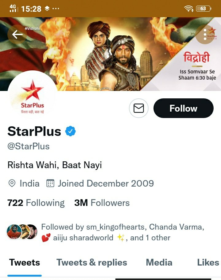 ShrutiS01775512's tweet photo. Every time I  open @StarPlus page in twitter and also in YouTube and see the montage of #Vidrohi at their cover page it gives a different level of pride and happiness #SharadMalhotra https://t.co/PdKGXKWhIc