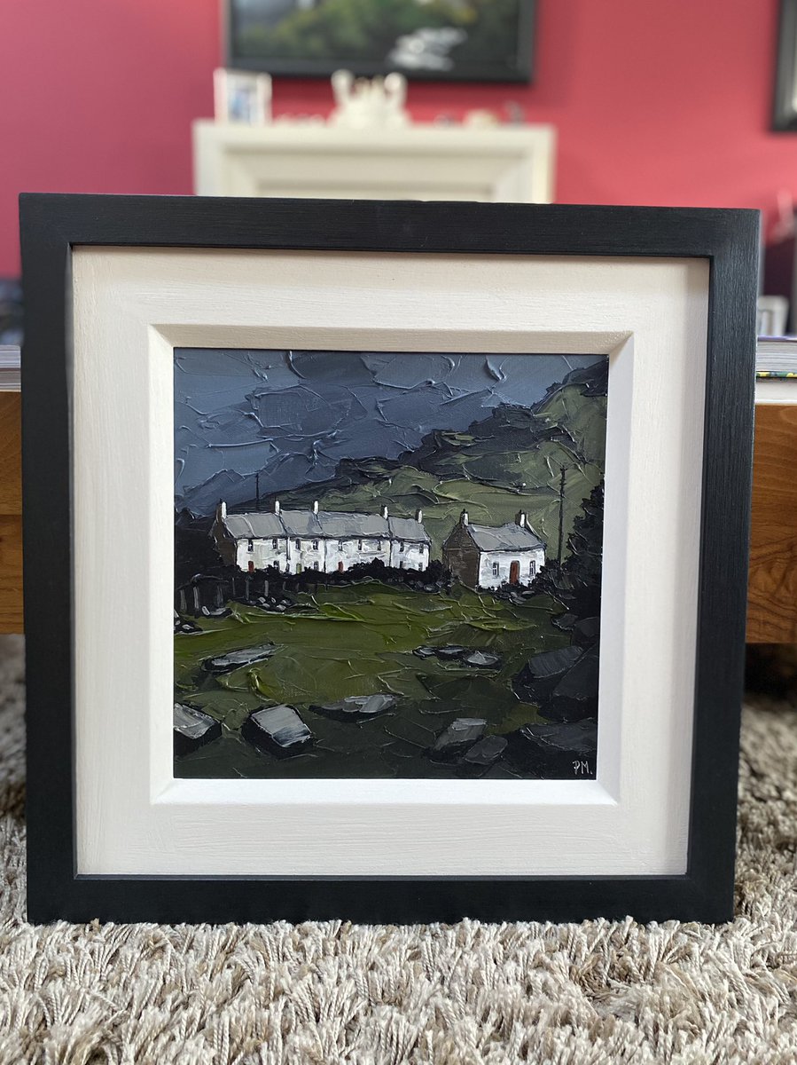 On the edge of the village #welshartists  #celf #turnerprize #landscapepainter #artcollection #workoncanvas #interiordesign #artcollectorworld #welshartists #instaartist #northwales #aroundwales #welshvillage #townhouses #artforwest