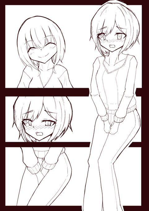 おしがまデートラフ
ニコニコ見習いちゃんとソワソワ先輩さん…… 