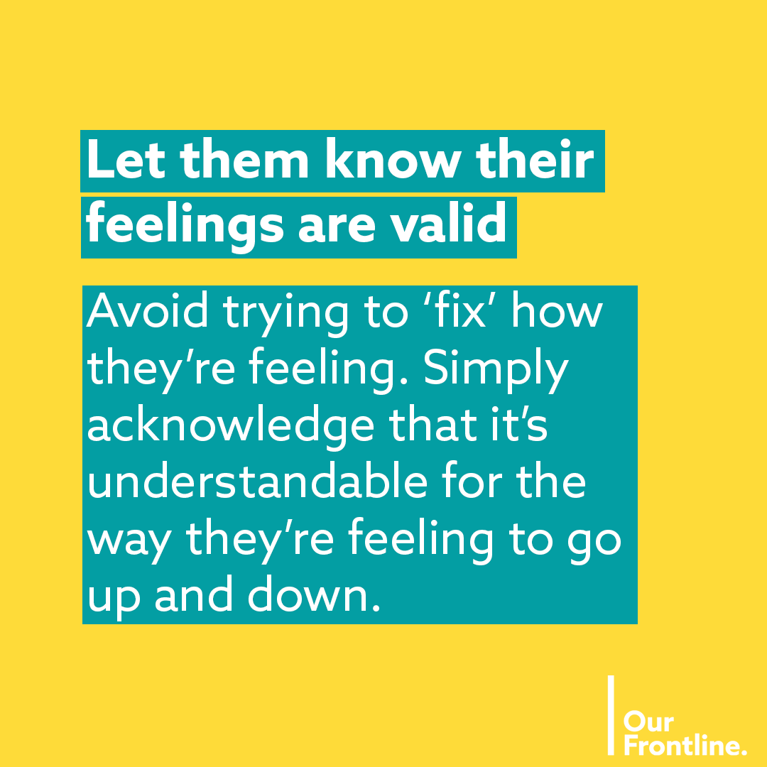 OurFrontlineUK's tweet photo. This #WorldMentalHealthDay, remind your team that they don't need to have reached crisis point before speaking up about the challenges they're facing.

We offer emotional support to all key workers 24/7, no matter how big or small those challenges feel > https://t.co/ZfgBwKXJVC https://t.co/3Jrw5qv1OA