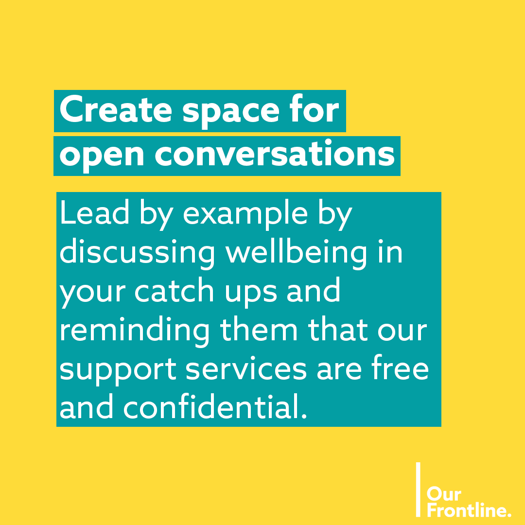 OurFrontlineUK's tweet photo. This #WorldMentalHealthDay, remind your team that they don't need to have reached crisis point before speaking up about the challenges they're facing.

We offer emotional support to all key workers 24/7, no matter how big or small those challenges feel > https://t.co/ZfgBwKXJVC https://t.co/3Jrw5qv1OA