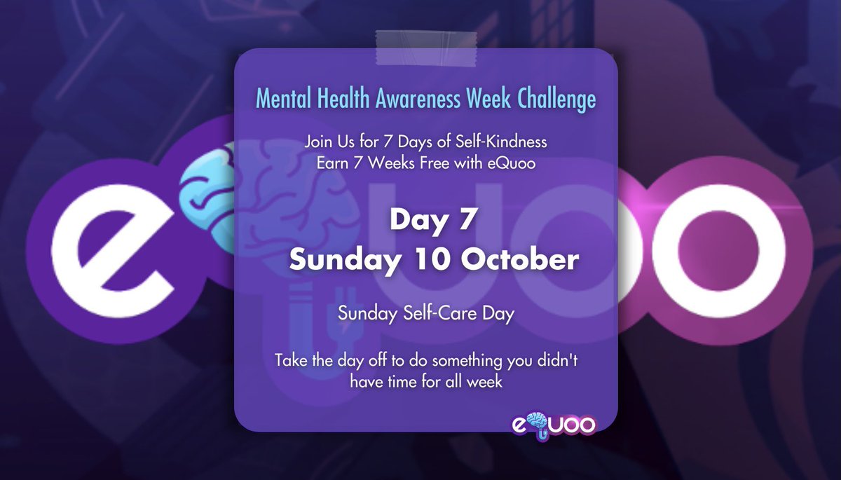 eQuoogame's tweet photo. Today is #mentalhealthawarenessday
Share your #selfkindness acts with #eQuoo today and we will give you free access to @equoogame for 7 weeks!
Just fill out our self-kindness form today and we’ll send you your code.
Join us on: https://t.co/x9g4pK1q4F https://t.co/BbrHZh0oaX