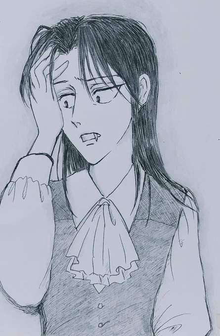 優しすぎた吸血鬼

「あなたの血を吸ってもいいですか?」突然、襲いかかって血を吸うなんて出来ない。…すまなそうな顔で聞く彼。もちろんお断りされ今日も夜はトマトジュース…オレなんで吸血鬼?考えすぎて胃がイタイ…
#アナログイラスト #イラスト #落書き #イラスト好きな人とつながりたい 
