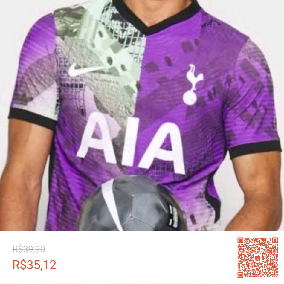 OutletVip1's tweet photo. Estou vendendo camiseta camisa de time europeu brasileiro nacional futebol 2021 2022 tottenham roxo uniforme 3 promoção frete grátis com 12% de desconto! Somente R$35,12. Encontre na Shopee agora! https://t.co/pDylqVTq6T #ShopeeBR https://t.co/tLEspzfY1f
