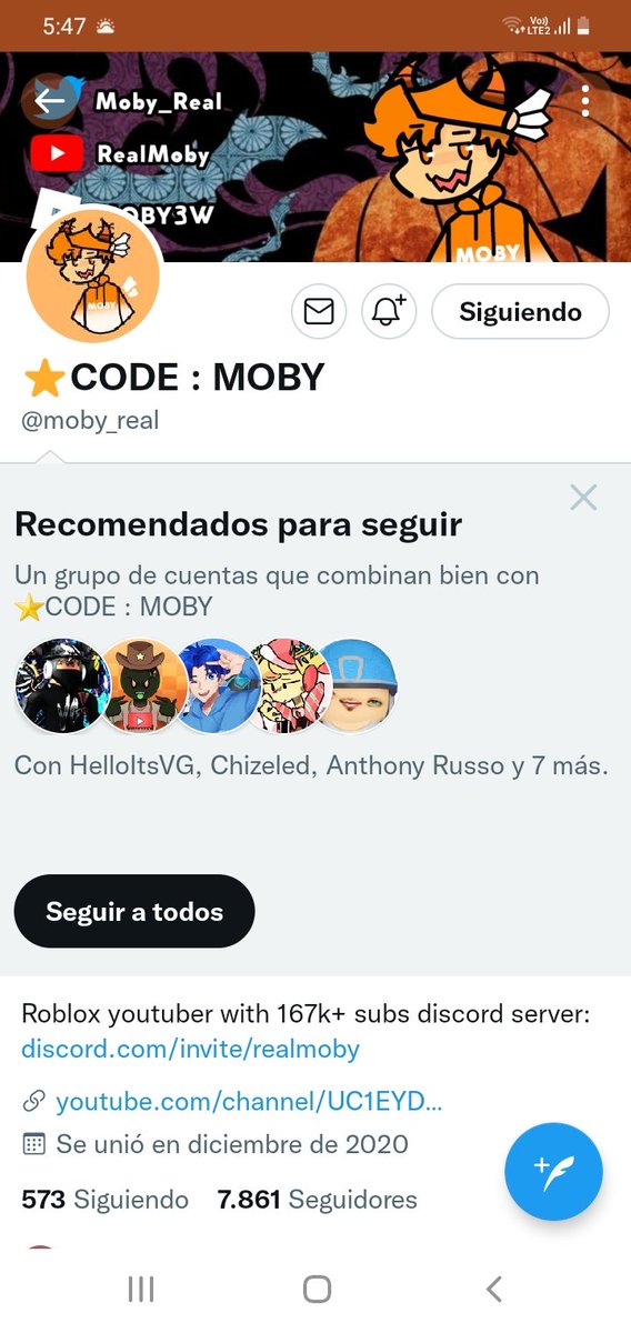 Gonzqh's tweet photo. @moby_real Done! My user name is: zGonzqh, thx :) https://t.co/VhIAhyitVc