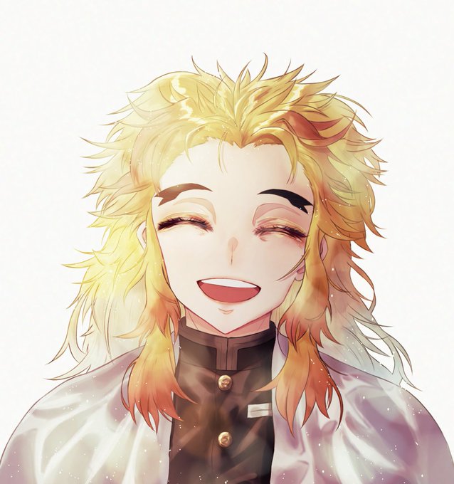 ChrouさんがTwitterに投稿した煉獄杏寿郎(鬼滅の刃)のイラスト。