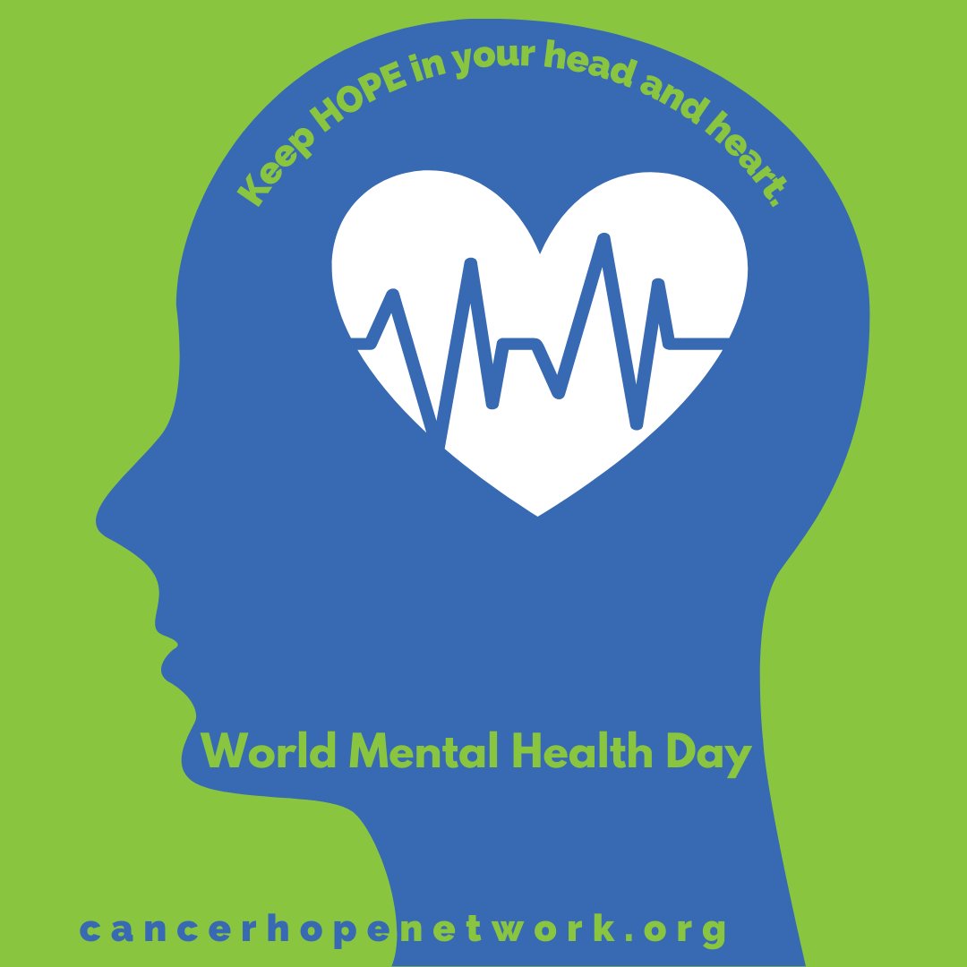 When dealing with cancer, mental health is extremely important. #WorldMentalHealthDay #cancerHOPEnetwork