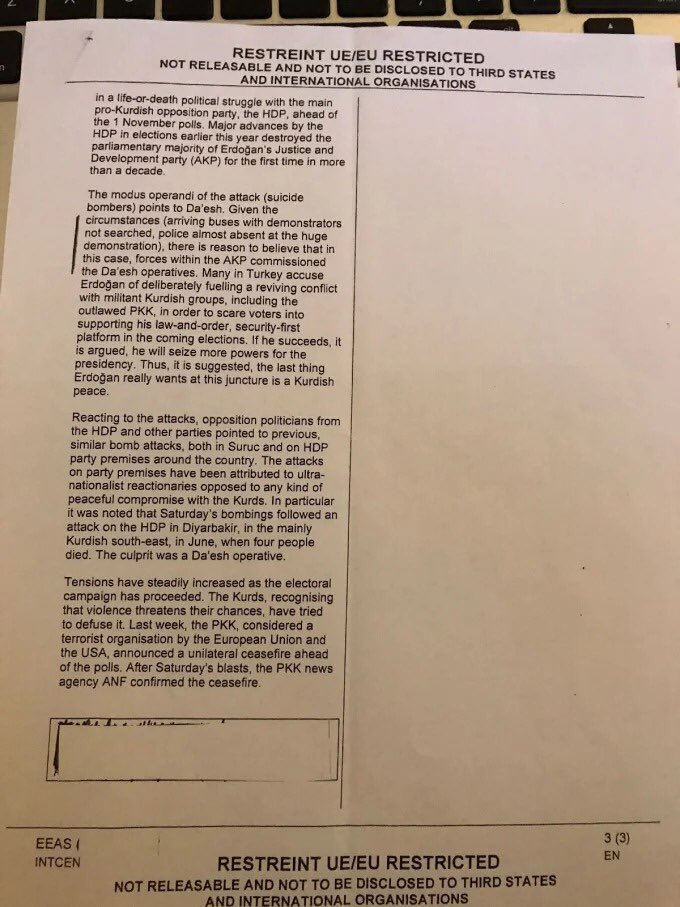 kacsaatoldutrk's tweet photo. Avrupa Birliği'nin istihbarat birimi EUINTCEN, Ankara Katliamı'nı Işid'e AKP iktidarının sipariş ettiğini raporlayalı 3 yıl oldu.
#10EkimAnkaraKatliami https://t.co/UfMatcoNQG