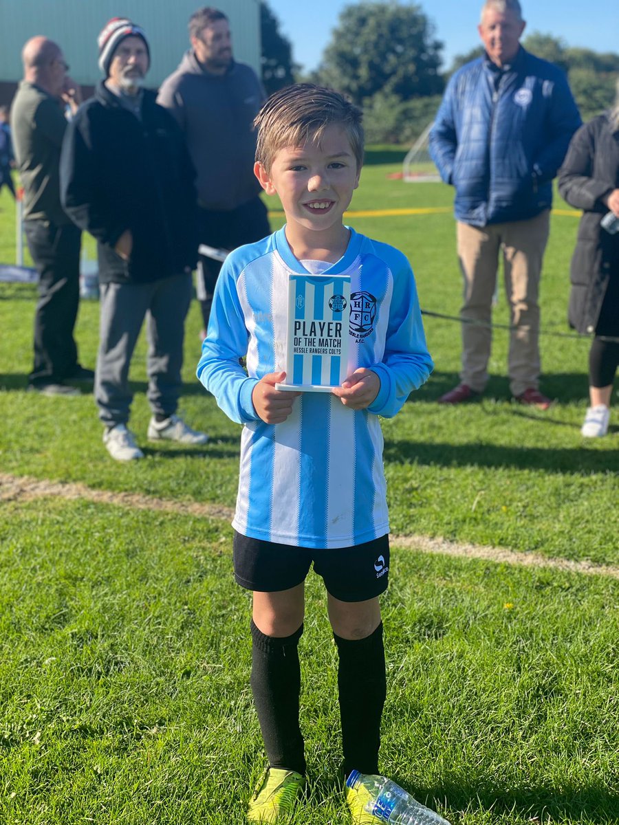 HRColtsU8's tweet photo. Great games today from the lads against a well drilled Sproatley side. 

Well done to our MOM Freddy for putting in another impressive performance 

@Awards_FC_ 

⚪️🔵⚽️🏆 https://t.co/fDBcNvLJpy