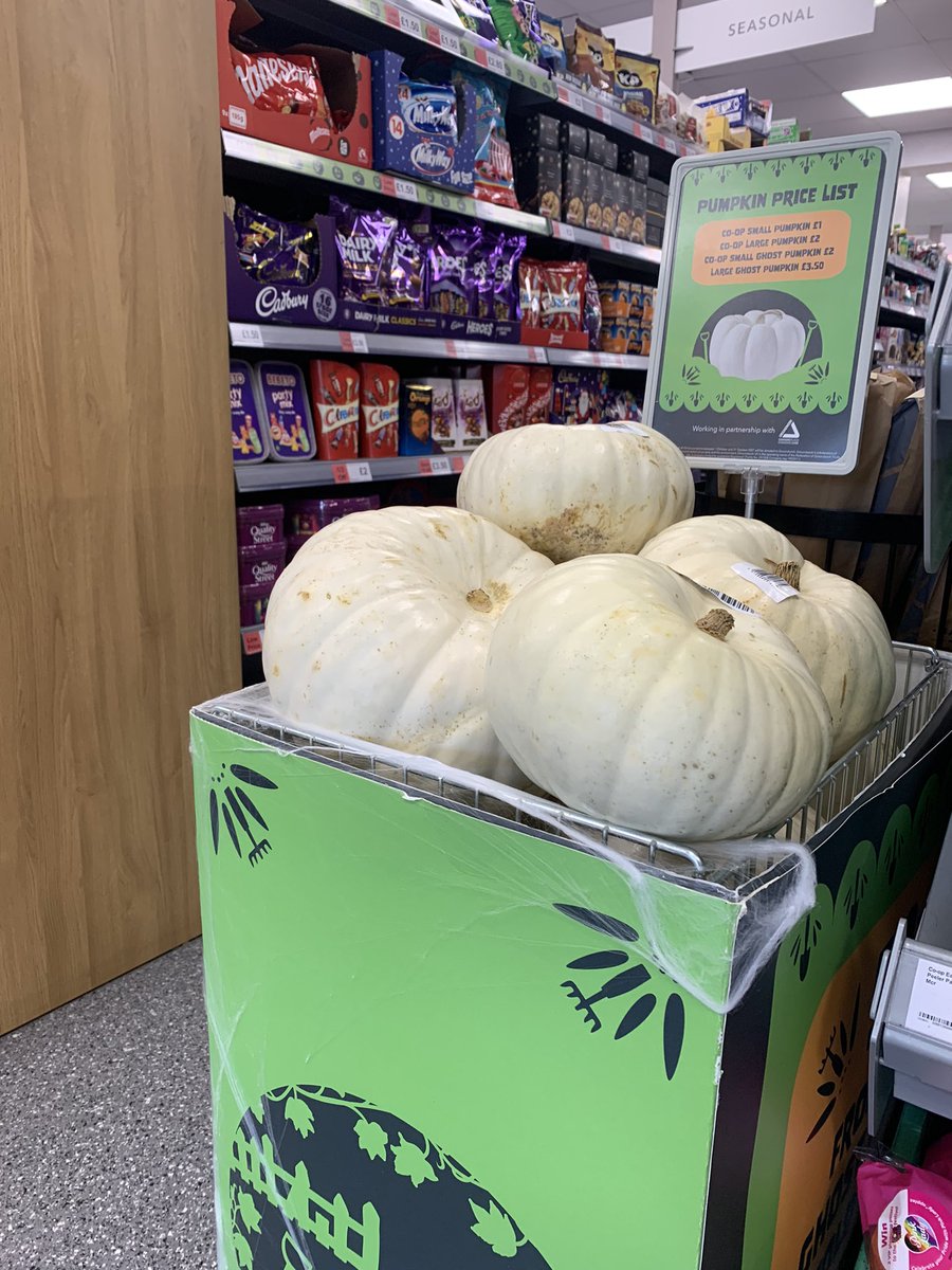 Alice Mead (@alice_mead94) on Twitter photo Ghost pumpkins have arrived at Kedleston Road ๐ป๐
Buy one today from <a href="/mycoopfood/">Central Co-op Food</a>, 50p from each sale gets donated to <a href="/groundworkuk/">Groundwork UK</a> ๐
<a href="/GailGailmini/">Gail</a> <a href="/GlidewellGavin/">Gavin Glidewell</a> @grahamwren2 <a href="/ClaireKoziol/">Claire Koziol</a> @PaulalanDennis Ghost pumpkins have arrived at Kedleston Road ๐ป๐
Buy one today from <a href="/mycoopfood/">Central Co-op Food</a>, 50p from each sale gets donated to <a href="/groundworkuk/">Groundwork UK</a> ๐
<a href="/GailGailmini/">Gail</a> <a href="/GlidewellGavin/">Gavin Glidewell</a> @grahamwren2 <a href="/ClaireKoziol/">Claire Koziol</a> @PaulalanDennis