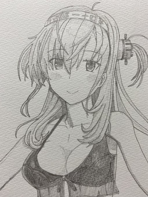 涼月さんです。 #艦これ
#秋だけどまだ全然暑いので水着絵再掲してもいい 