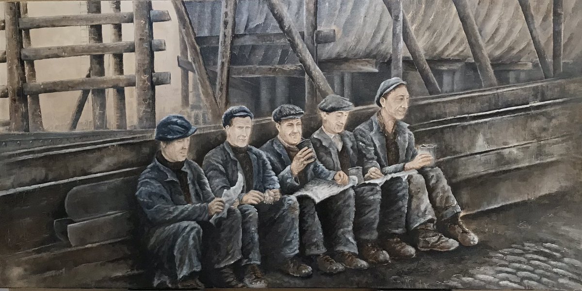 ‘Break Time’ oil on canvas. 👨🏻‍🎨
Straight off the easel, framed and available to buy at The Cheshire Art Gallery Bramhall. 
Please feel free to share thanks 👨🏻‍🎨
