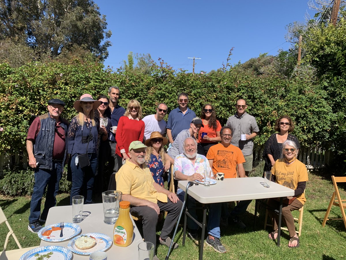 Who says writing is a solitary job? Yesterday I threw an (outdoor) party for everyone who helped me with The Necklace: <a href="/LeeGoldberg/">Lee Goldberg: also at bsky.app/profile/leegoldberg</a>, <a href="/SmileyWriter/">Patricia Smiley</a>, <a href="/Harleyjanekozak/">Harley Jane Kozak</a>, <a href="/CFBuck/">Craig Faustus Buck</a>, Nancy Seid, Andrew Rubin, JB Beggs, Linda Burrows, John Henry Davis, Sagit Maier-Schwartz, Alia Little...