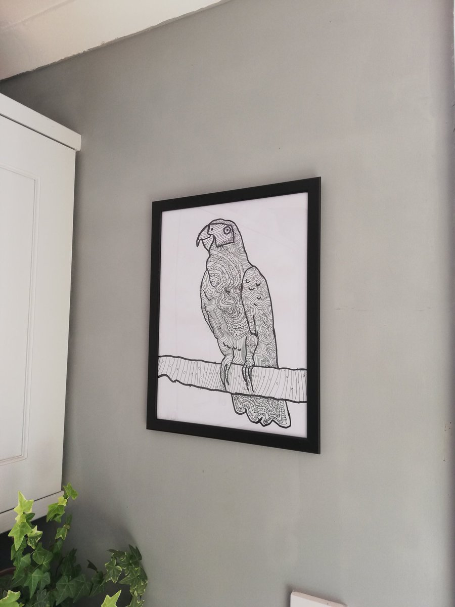 jon_redpath's tweet image. Artwork by my talented young nephew @RedpathJude proudly on display in my kitchen.👍