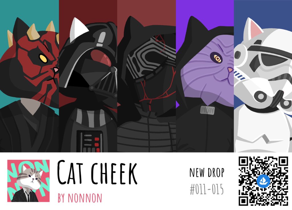 NEW DROP INCOMEING 🔥
Dropping on Tuesday 12 at 11.00 PM GMT+7 Thailand

Collection: Cat Cheek
#011-015

Price Range 0.05 ETH
Available on: opensea.io/collection/cat…

#NFTdrop #NFT #NFTs #NFTcommuity #nftcollector #nftart #NFTartist #NFTthaiartist #NFTTHAILAND #OpenSeaNFT #opensea