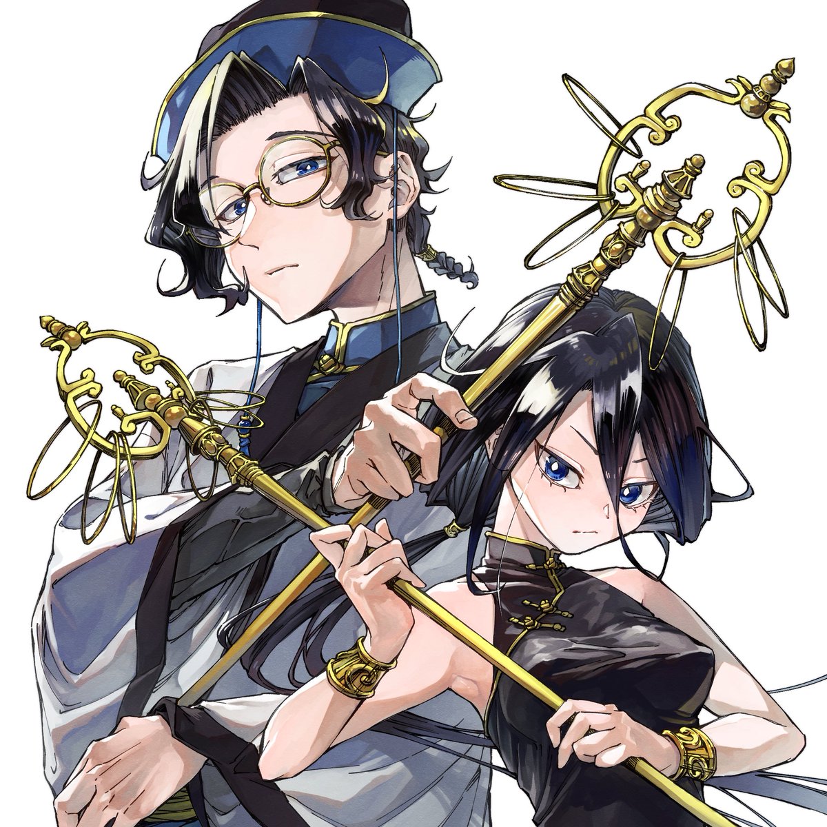 ラフ→線画→色置き→完成 