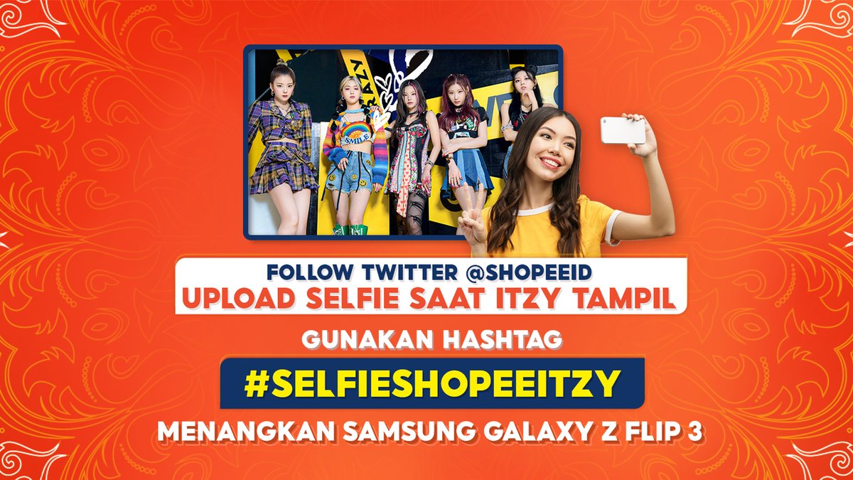 MIDZY! Mimin punya SAMSUNG GALAXY Z FLIP 3 nih buat kamu! Cara dapetinnya: 

1. FOLLOW @SHOPEEID
2. RT &amp; LIKE tweet ini
3. Post selfie saat ITZY tampil di Shopee 10.10 TV Show pakai #SelfieShopeeITZY #1010ShopeexITZY &amp; mention @shopeeid