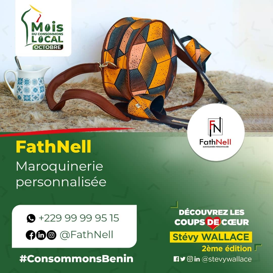 StevyWallace's tweet photo. #ConsommonsBenin
FathNell, l’artisanat au service de la maroquinerie personnalisée
Vous pouvez passer vos commandes en visitant leur catalogue WhatsApp : 👉https://t.co/VrguTWqNCr 
Ou Facebook : 👉https://t.co/d0fDbiYO1k 
- Instagram*m : 👉 https://t.co/wVAxtbHTao  
 #Wasexo https://t.co/hsrCW5yZZr