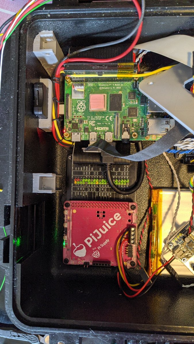 CannonFodder's tweet photo. Test power up before refitting the fan and cooler also reinstated the SD card extender to make changing SD cards easy. Happy with the new power loom.
#CyberPiDeck https://t.co/DhYpHSLGpI