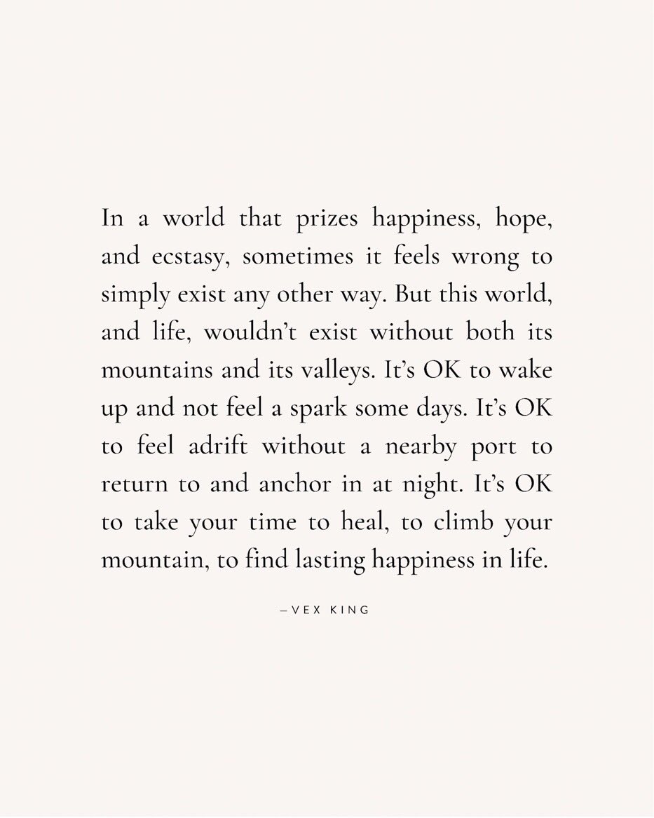 Powerful words by <a href="/VexKing/">Vex King</a>.                  Its ok to not be ok. You are never alone. #WorldMentalHealthDay