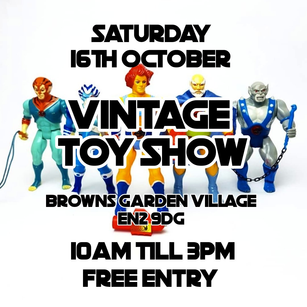 ToyScavenger's tweet photo. It's Toy Show Time! So come on down this weekend! @toyscavenger will be selling lots of the collection!

Saturday 16th October- Enfield Vintage Toy Show - 10am till 3pm, 

Browns Garden Village EN2 9DG 
Free Parking, Free Entry, Local Train station, 2 Toy store on site. https://t.co/hr9RZ2RFIB