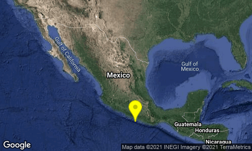 SismologicoMX's tweet photo. SISMO Magnitud 4.1 Loc  52 km al SUROESTE de SAN MARCOS, GRO 10/10/21 06:53:30 Lat 16.34 Lon -99.53 Pf 8 km https://t.co/hER3Olo9K2