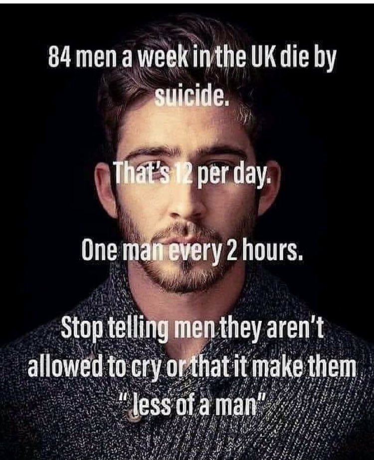 Today is #WorldMentalHealthDay September the 10th was #WorldSuicidePreventionDay My plea is ending stigma of mental illness in men. Suicide  rates in men are⬆️. Behind every suicide is pain-#anxiety #depression #addiction that need attention✋🏻shaming &amp; blaming #TherapistsConnect