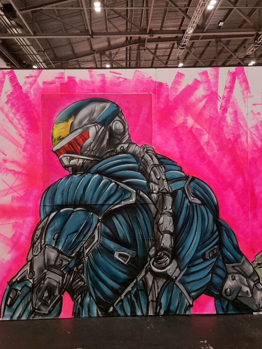 Crysis's tweet image. Big thanks to @snub23 for this amazing piece of art at our #EGX2021 #Crysis booth in London!