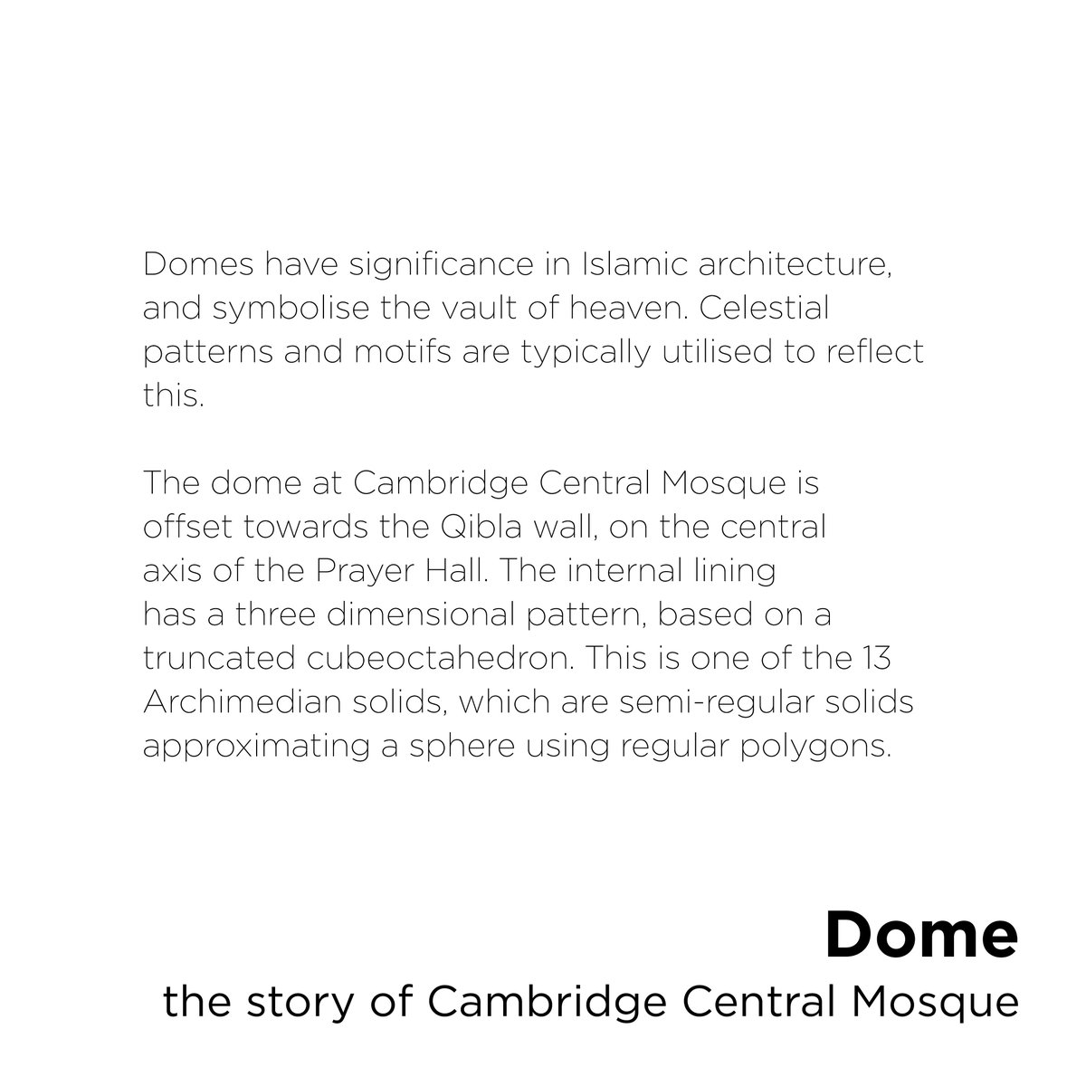 MarksBarfield's tweet photo. The story of Cambridge Central Mosque – Dome
The dome combines both traditional drawing and crafts with sophisticated digital modelling and fabrication.
#4days #StirlingPrize 14 Oct 2021
#SustainableArchitecture #BritishMosque #ArchitectureAward #Dome https://t.co/C46cAmsz6a