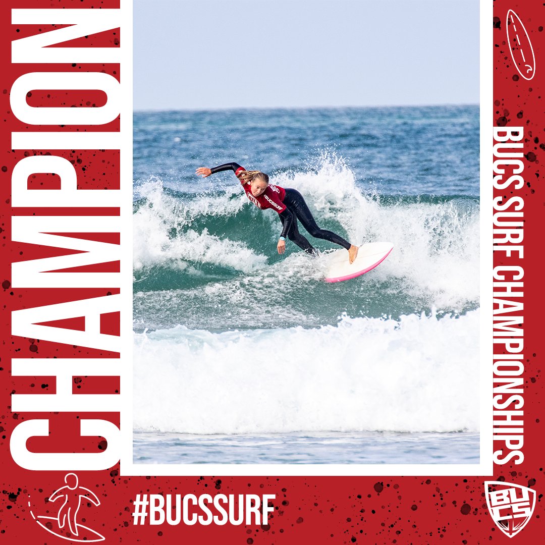 BUCSsport's tweet photo. Congratulations to our #BUCSSurf 2021 champions 👏🏄
Women's
🥇 Kitty Brewer @UoEStudentSport
Women's team
🥇 @Sport_Swansea
Men's
🥇 Lorenzo Dubois @TheSUFalExe
Men's team
🥇 @TheSUFalExe
A fantastic weekend at Fistral Beach! #BUCSisBack https://t.co/R3mD5rMVj5